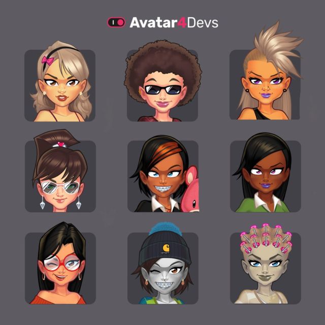 female avatars create